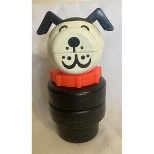 Vintage FISHER PRICE Little People Lucky Dog  Stacking Puzzle #659
